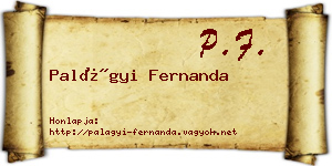 Palágyi Fernanda névjegykártya
